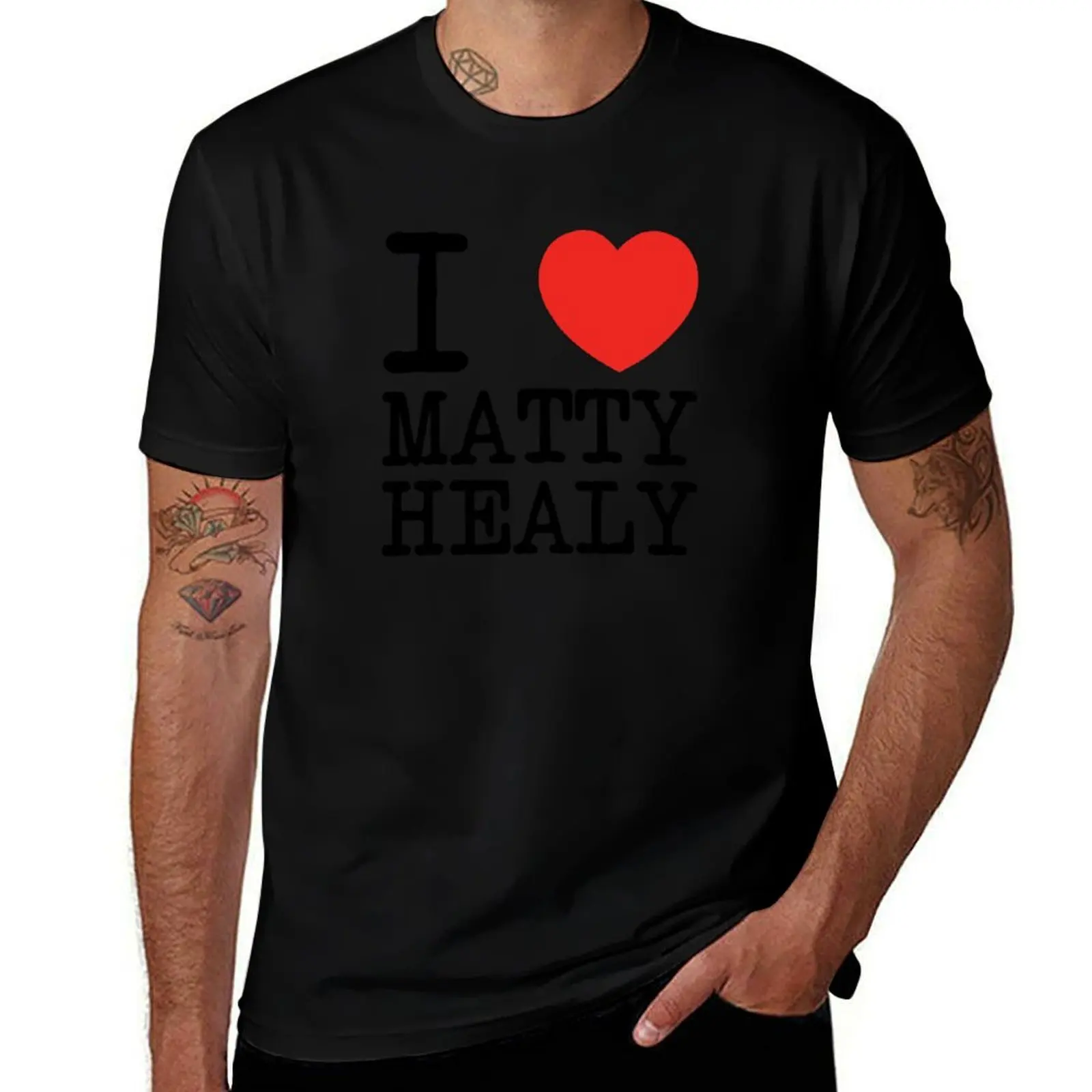 I Heart Matty Healy T-Shirt Casual Basic Street Style T-Shirt