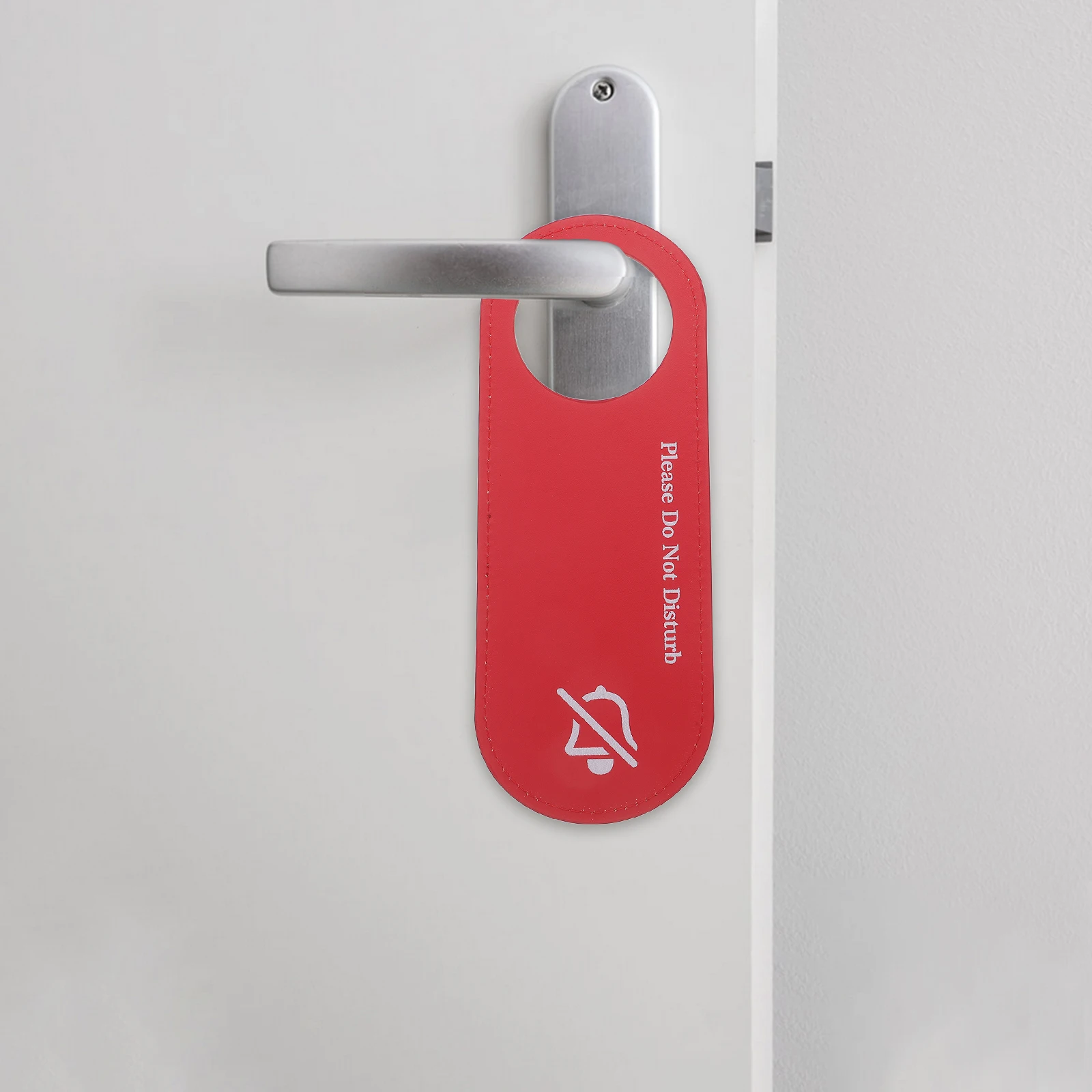 

2PCS Do Not Disturb Sign Double Sided Door Hanger for Hotel Office PU Material Door Signs Privacy Decor