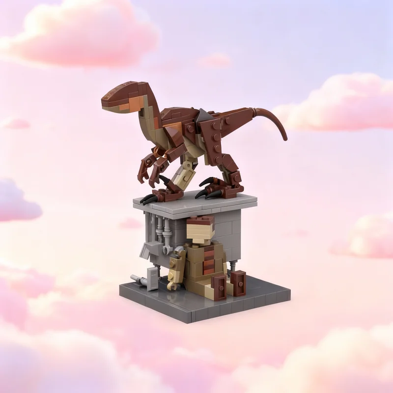 

208 деталей MOC Miniland Dioramas 1: Модель парка Юрского периода, конструктор, креативный подарок, декор для демонстрации, сборка, премиум-класс, для взрослых и детей