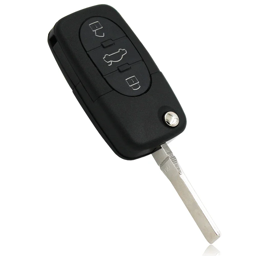 3 Buttons 433Mhz with ID48 Chip Flip Remote Key 4D0 837 231 A for Audi A3 A4 A6 A8 TT 4D0837231A Uncut HU66 Blade