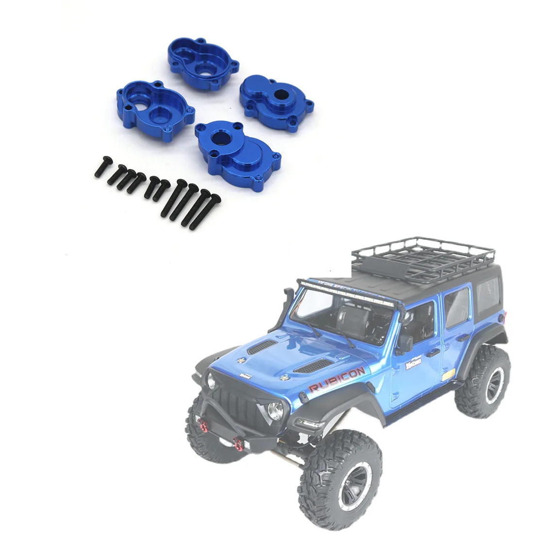 Carcaça do portal de montagem do eixo do portal traseiro de metal para yikong yk4082 yk4102 yk4103 rc crawler carro atualizações peças acessórios, 2