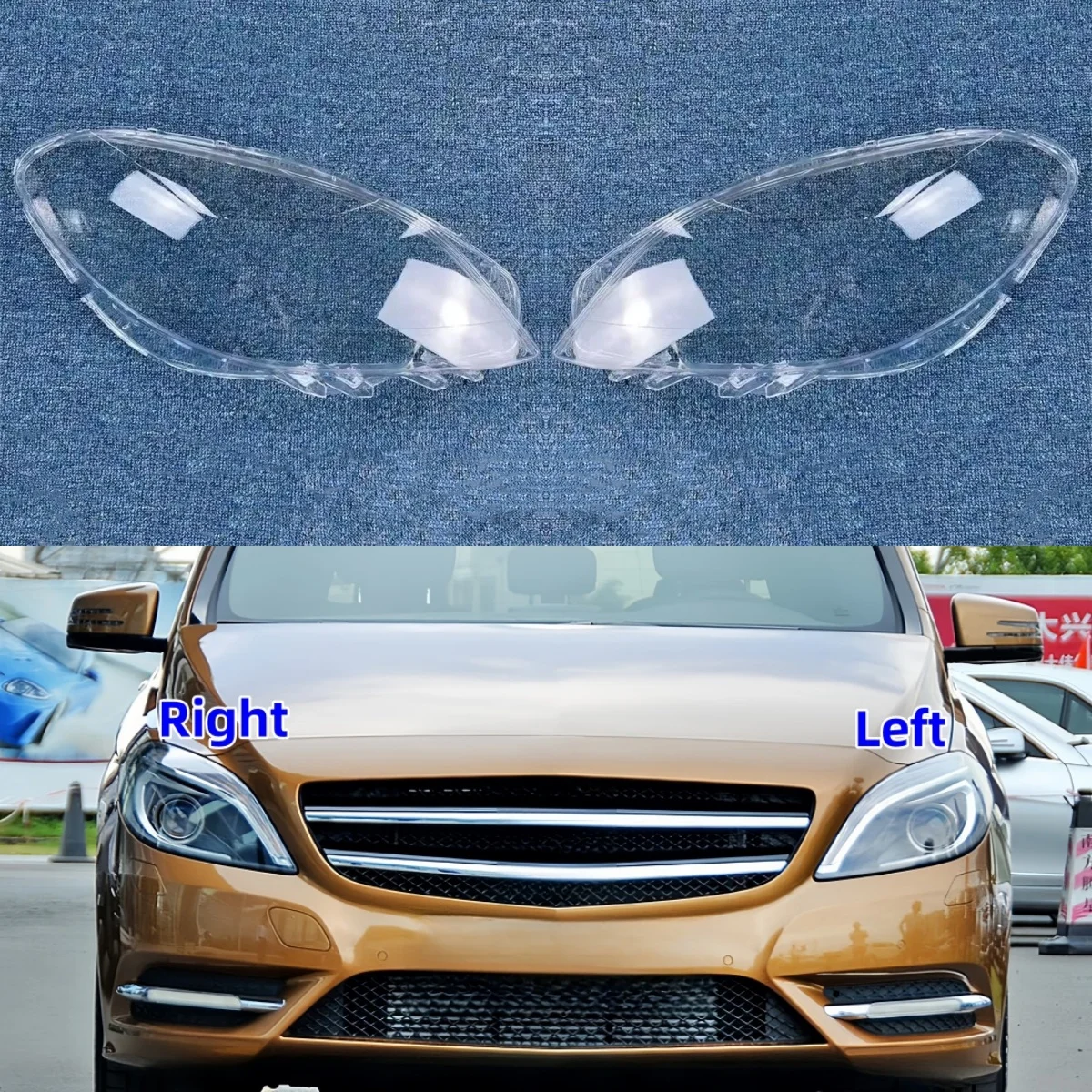 

Для Mercedes Benz B Class W246 2012 2013 2014 2015, автоаксессуары, фары, стеклянная крышка объектива, абажур, передний светильник