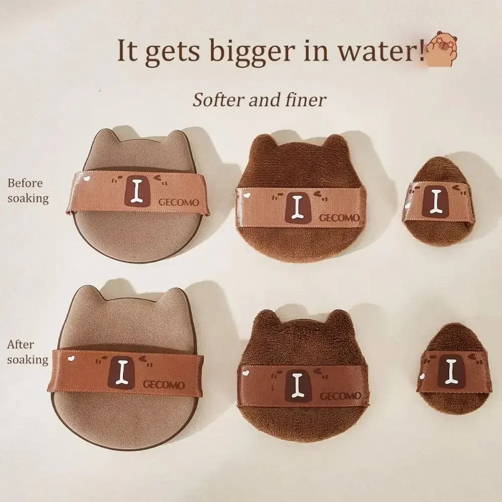 6PCS New Skin-friendly Capybara Powder Puff Mini Super Soft Air Cushion Portable Dry Use Thumb Puff Wet And Dry Use Makeup Tools
