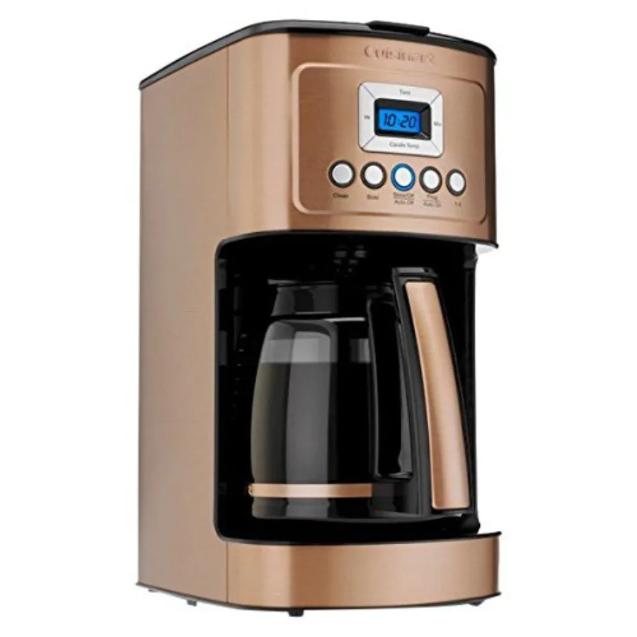 ماكينة صنع القهوة DCC3200CPAMZ PerfecTemp سعة 14 كوبًا قابلة للبرمجة من النحاس للاستخدام المنزلي والمكتبي مع التحكم المتقدم في درجة الحرارة و