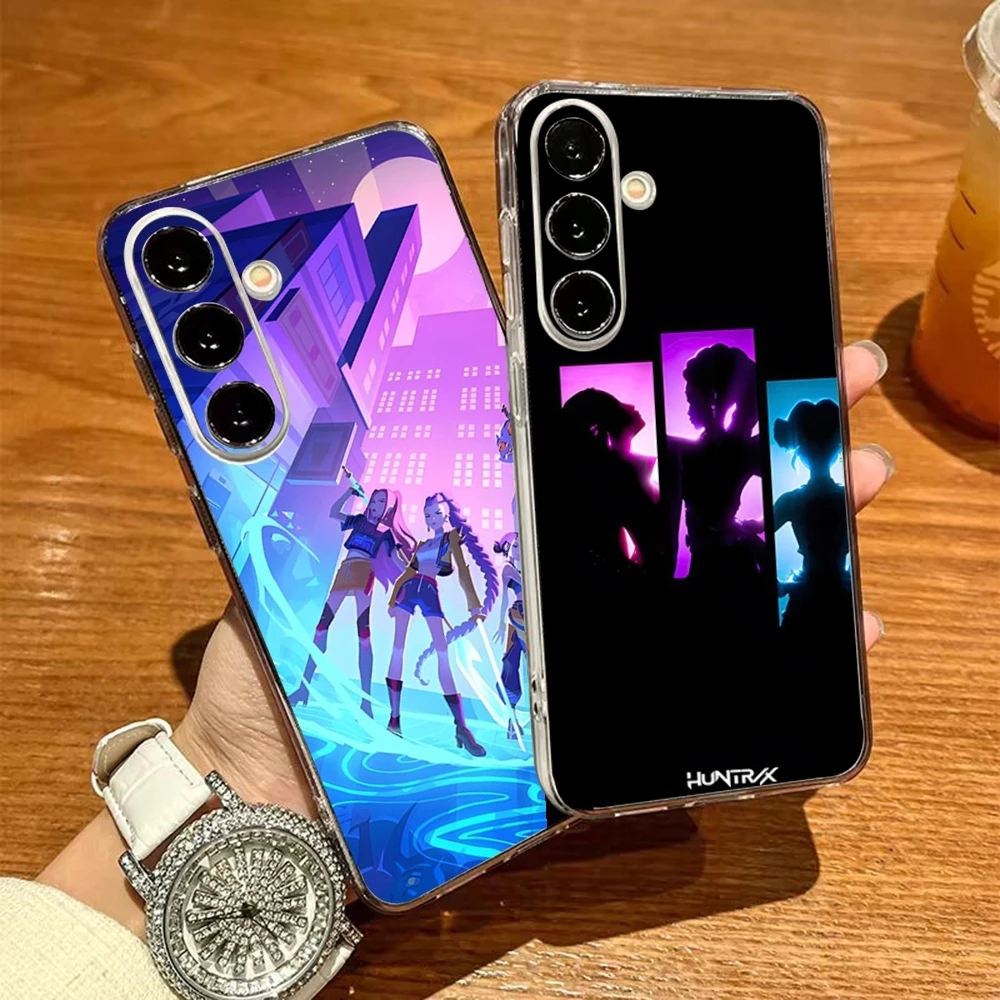 KPop D-Demon H-Hunters Phone Case For Samsung S26 S25 S24 Ultra S23 Fe S22 S20 S21 Plus Plus 5G Fe Transparent Cover