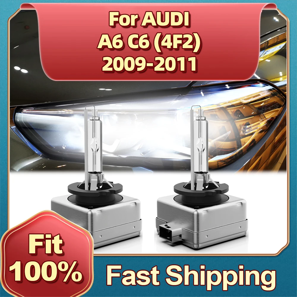 

2PCS Car Headlight D3S Xenon HID 6000K Lamp Easy to install Replace Original Bulb For AUDI A6 C6 (4F2) 2009 2010 2011