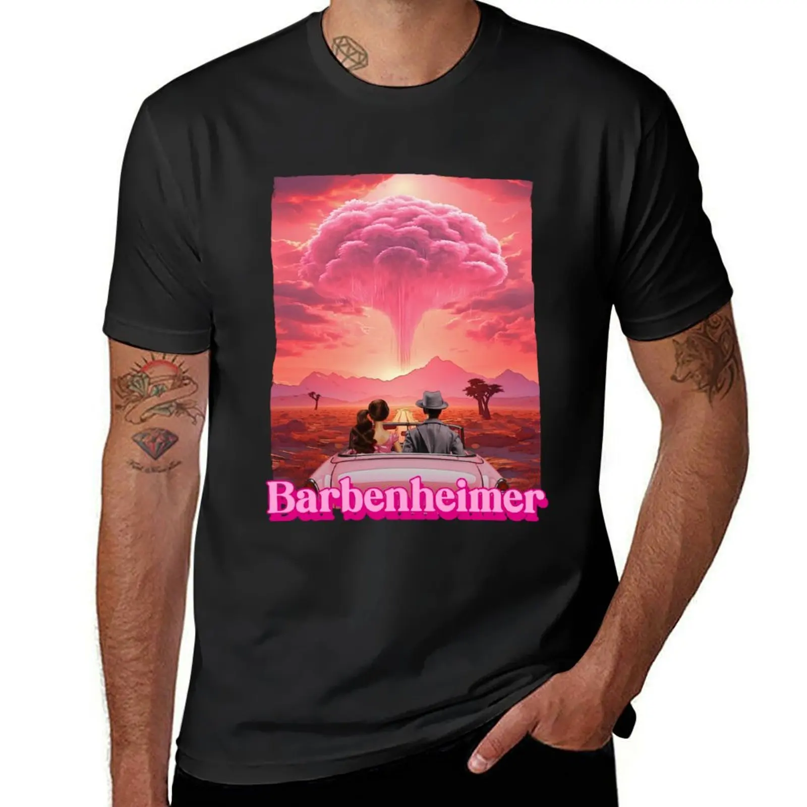 Barbenheimer T-shirt plus size tops oversized funny t shirts for men