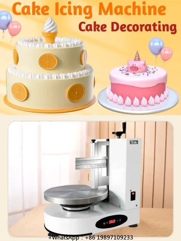 HOTSALE Automatic Birthday Cream Decorating Cake Frost Smoother Spreader Form Plaster Spread Filling Smooth Coat Make Icing Cnc