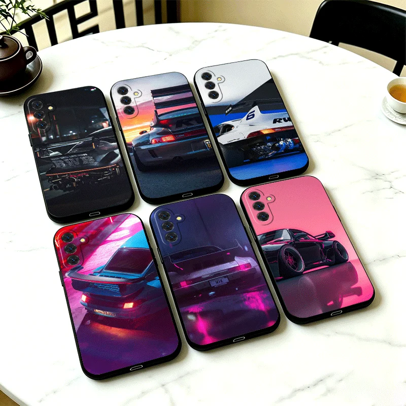 Sports Car RWB Cool Phone Case Cover for Samsung A13 A14 A15 A16 A17 A53 A54 A55 A56 A57 A33 A34 A35 A36 A37 A23 A24 A25 A26 A27