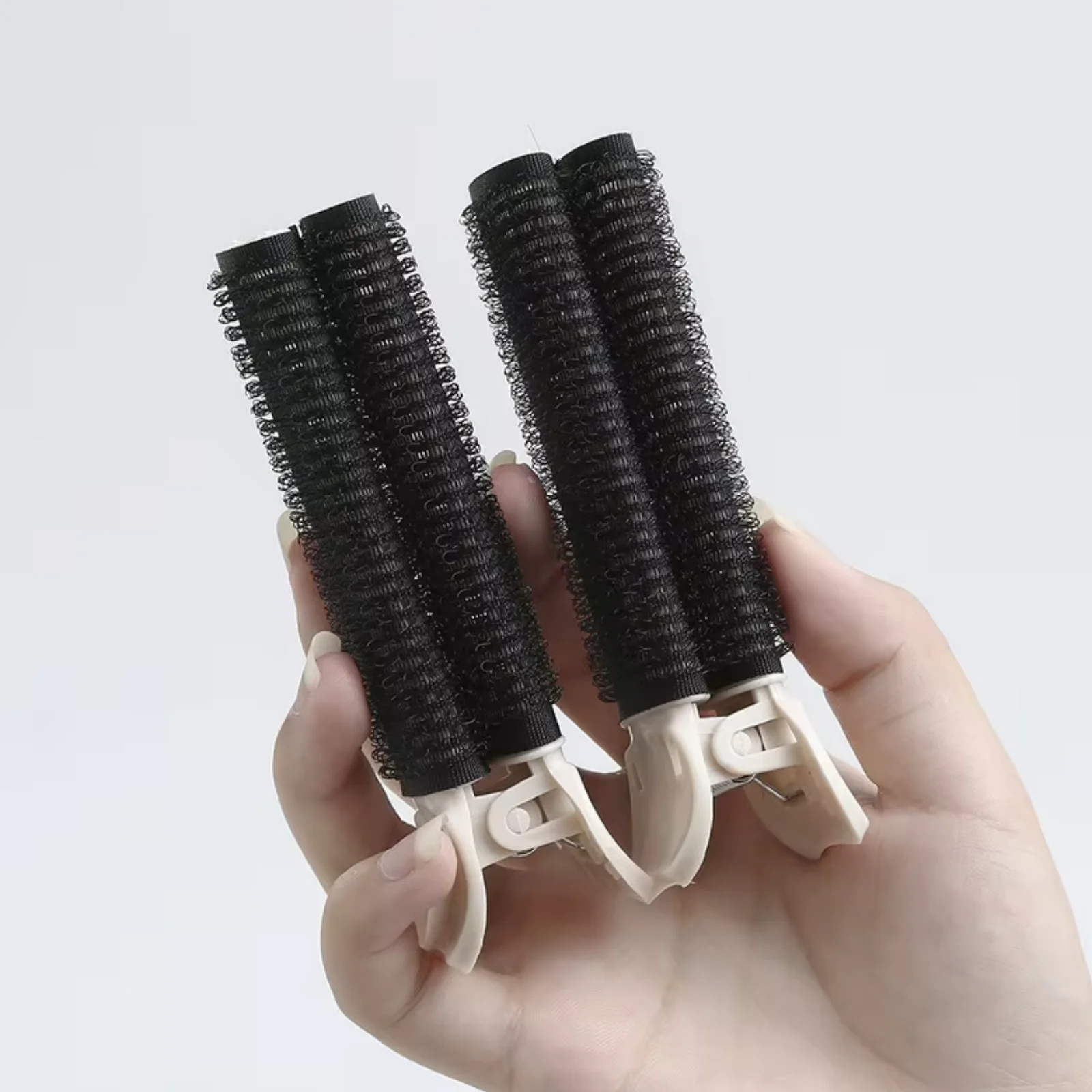 2Pcs Pony Haar Wurzel Flauschigen Haar Clips Faul Haar Top Styling Curling Barrel Tragbare Koreanische Haar Clips Haar Rollen – Detail 5