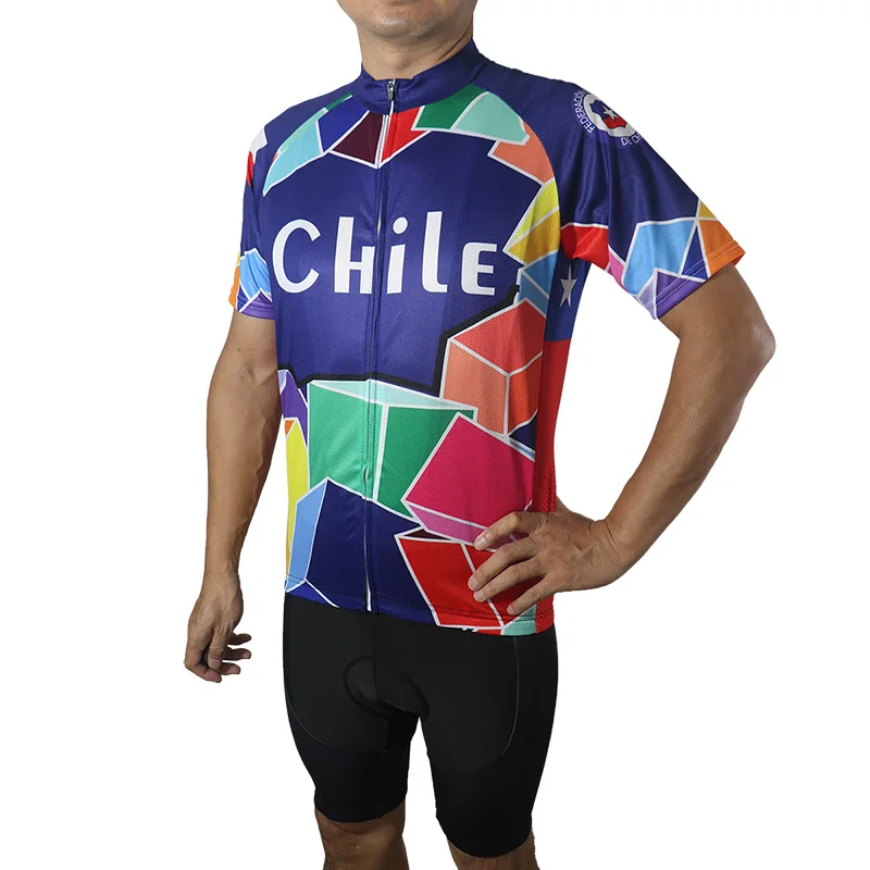 

Cycling Jersey Chile, MTB Road Bike Jersey, Mountain Men Clothes, Motocross Wear, Summer Downhill, Chilean Gear, Chile Blue Flag