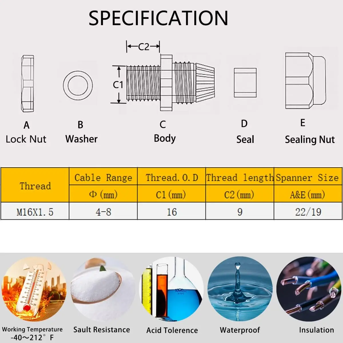 Junction Box Black Waterproof ABS Plastic Electrical Project Case Power Junction Boxes,Project Box Enclosure 9.06x5.90x3.43 inch