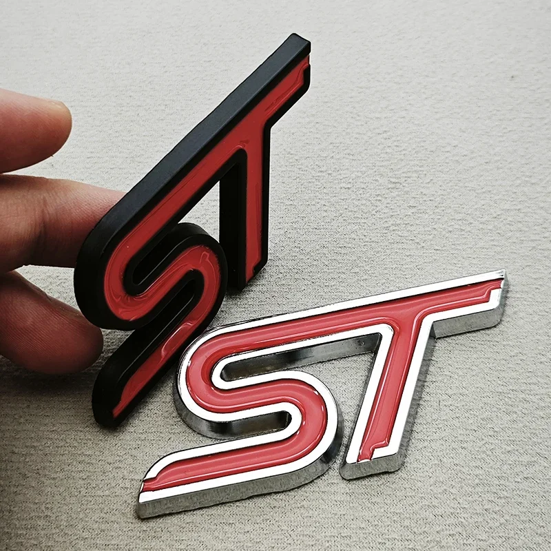 3D Metal Chrome ST STLine Logo Rear Badge Side Fender Emblem For Ford Focus Fiesta MK3 4 7 8 Mondeo Kuga Car Styling Accessories - view 3