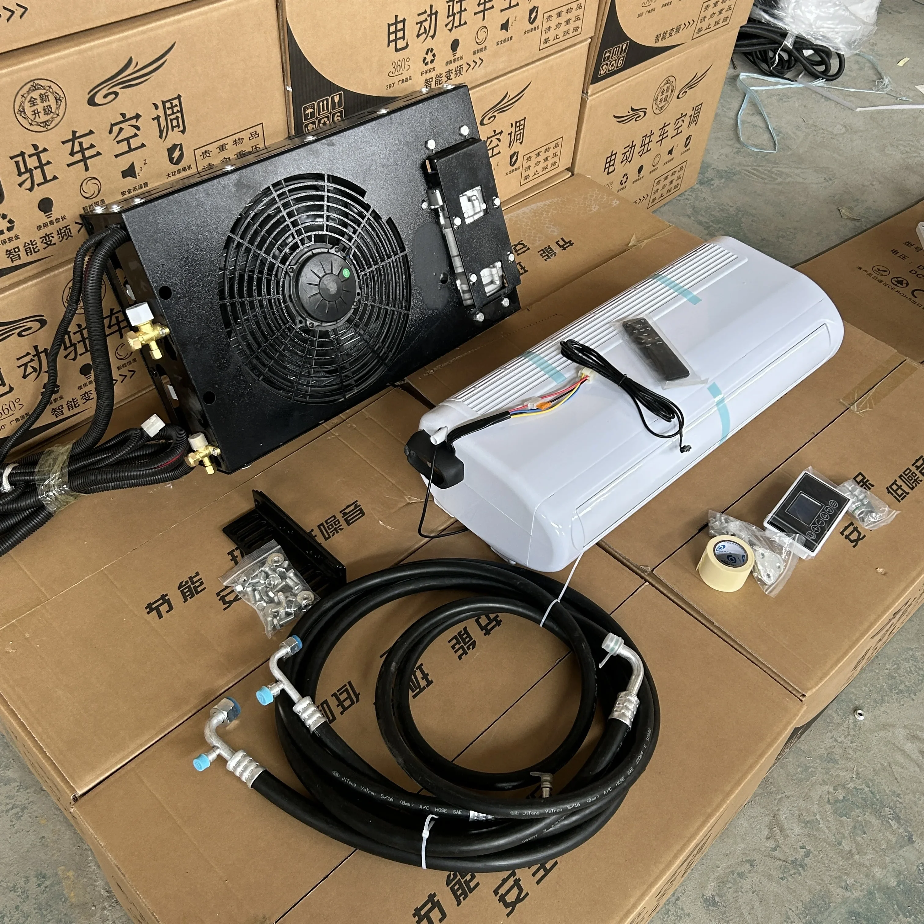 Universal Air Conditioner Car Air Conditioner 12V Universal AC 3 Flow Speed Air Conditioning Evaporator for Car RV