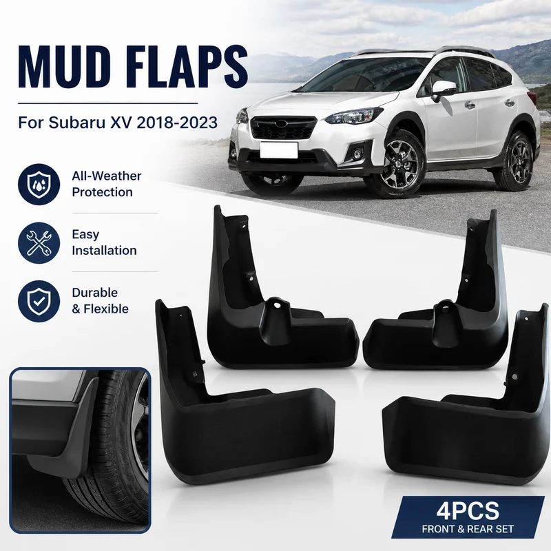 Mud Flaps for Subaru XV 2018-2023 Front Rear Position All-Weather Splash Guards Easy Installation Replacement Parts