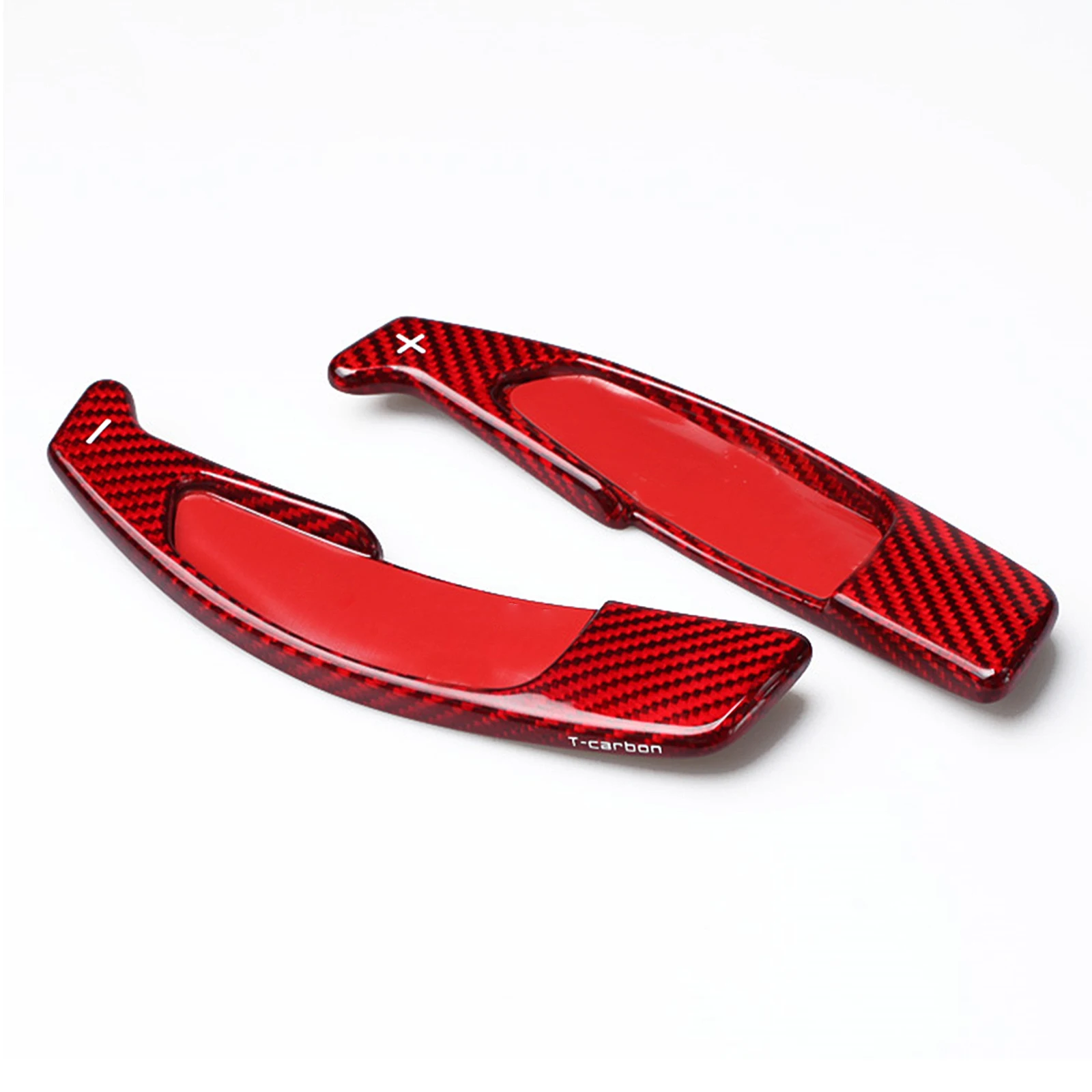 Carbon Fiber Red/Black Car Gear Steering Wheel Shift Paddle Extension Trim For Mercedes Benz AMG Before 2013