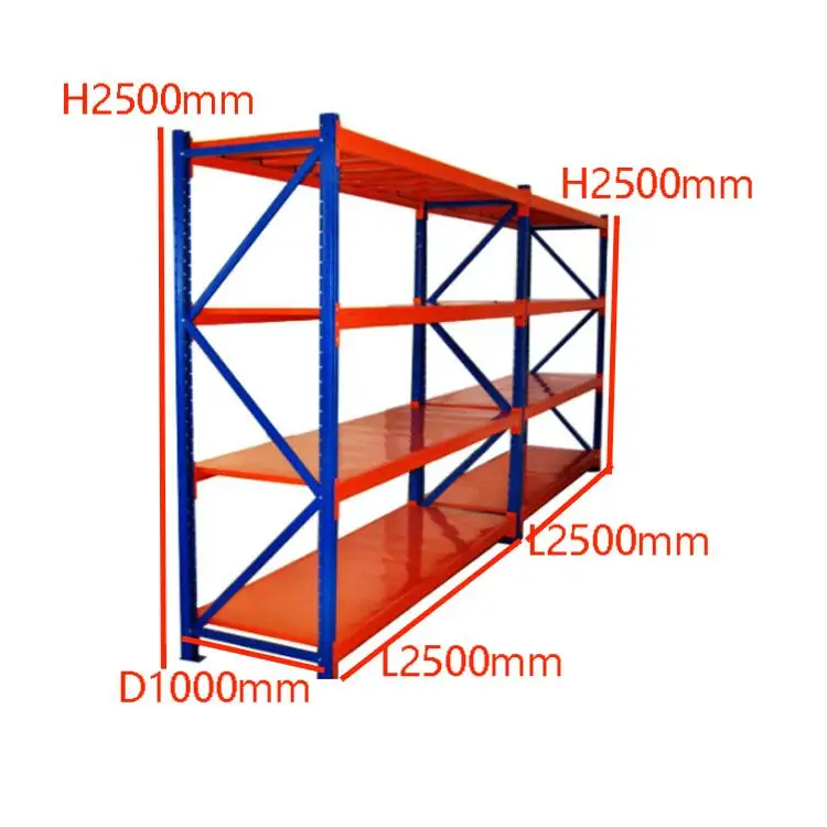 Factory Industrial Medium Duty Shelf Adjustable Steel Storage Shelves Warehouse Rack