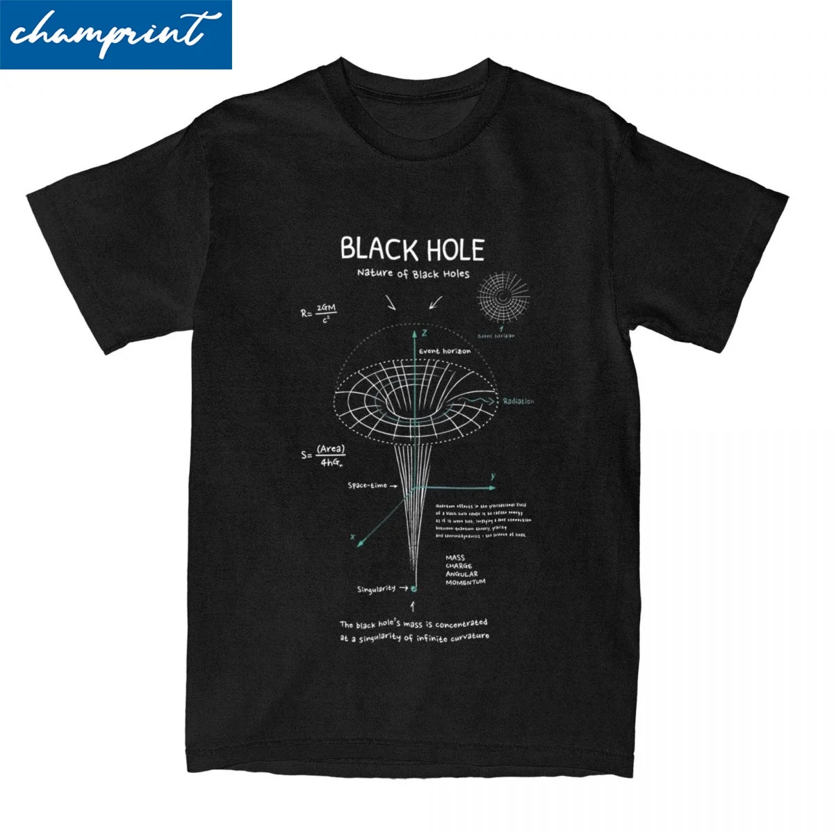 Men Women Black Hole T Shirts Wormhole Astronomy Pure Cotton Clothes Novelty Short Sleeve Crewneck Tees Gift Idea T-Shirts