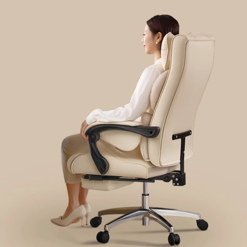 

Luxury Comfy Office Chair Boss Mobile Desk Leather Office Chair Swivel Armchair Ergonomic Cadeira Ergonomica Home Furniture