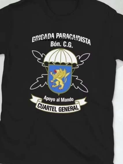 

BRIPAC Batallón Cuartel General Brigada Paracaidista Men T-Shirt Short Sleeve Casual 100% Cotton Shirts Size S-3XL