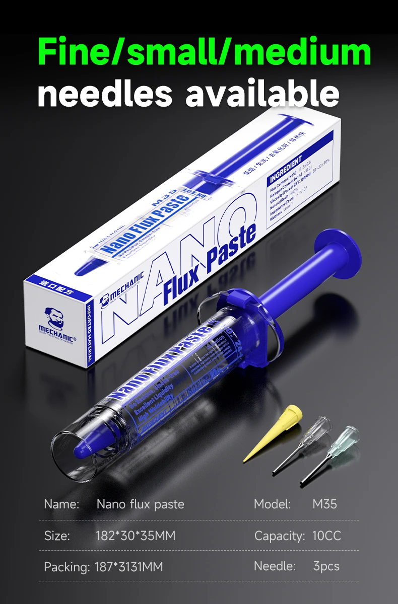 MONTEUR M35 Loodvrij Spuit Soldeer Flux Pasta Transparant Soldeervet voor Mobiele Telefoon Moederbord Reparatie Lassen