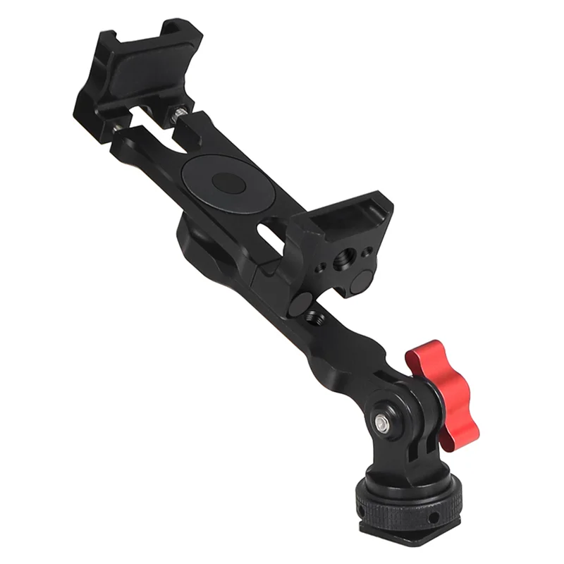 FULL-1Set Multifunctional Cold Boot Mouth Rotating Phone Clip Live Monitor Phone Holder Black