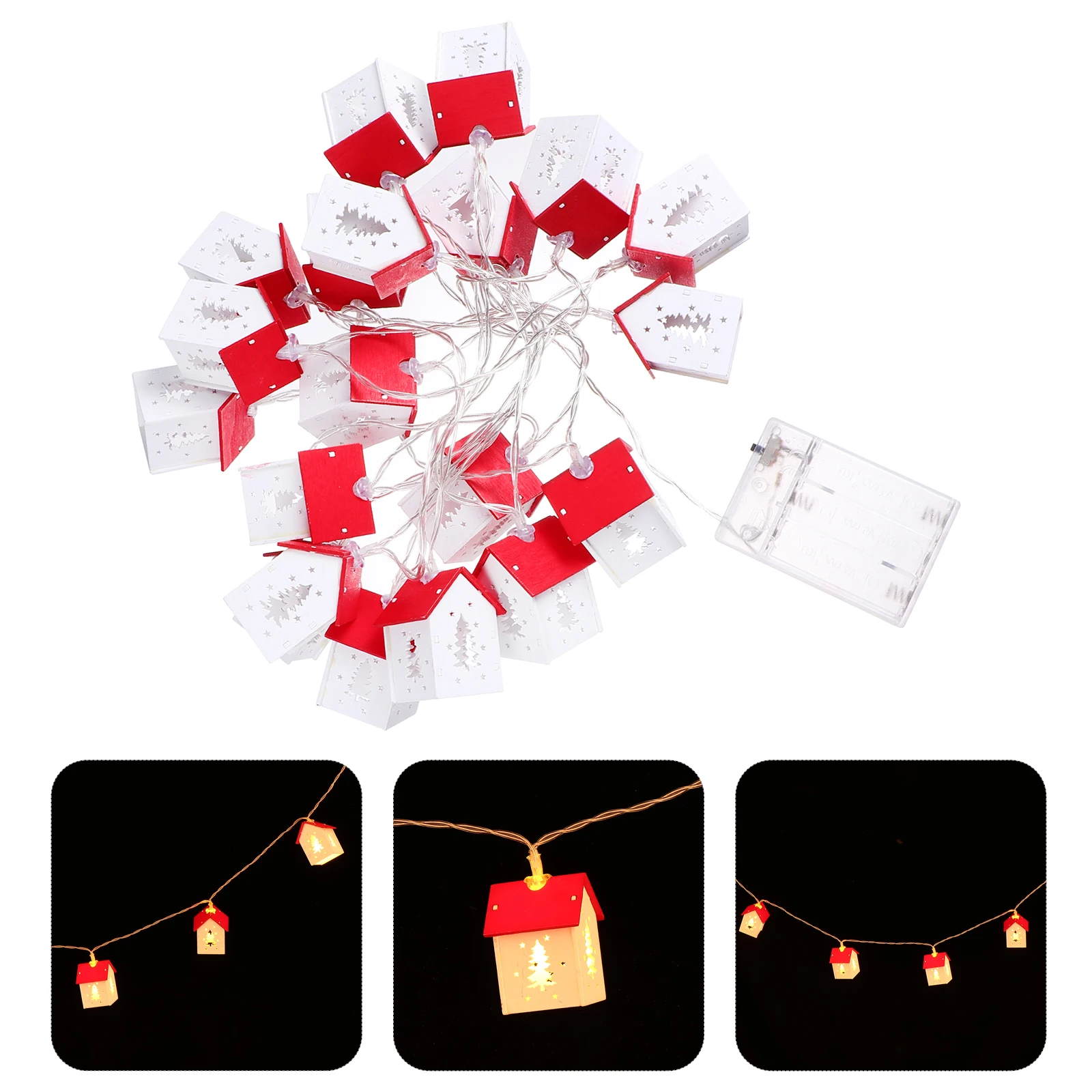 

House LED Light String Decor Outdoor Christmas Decorations outside Fairy Lights