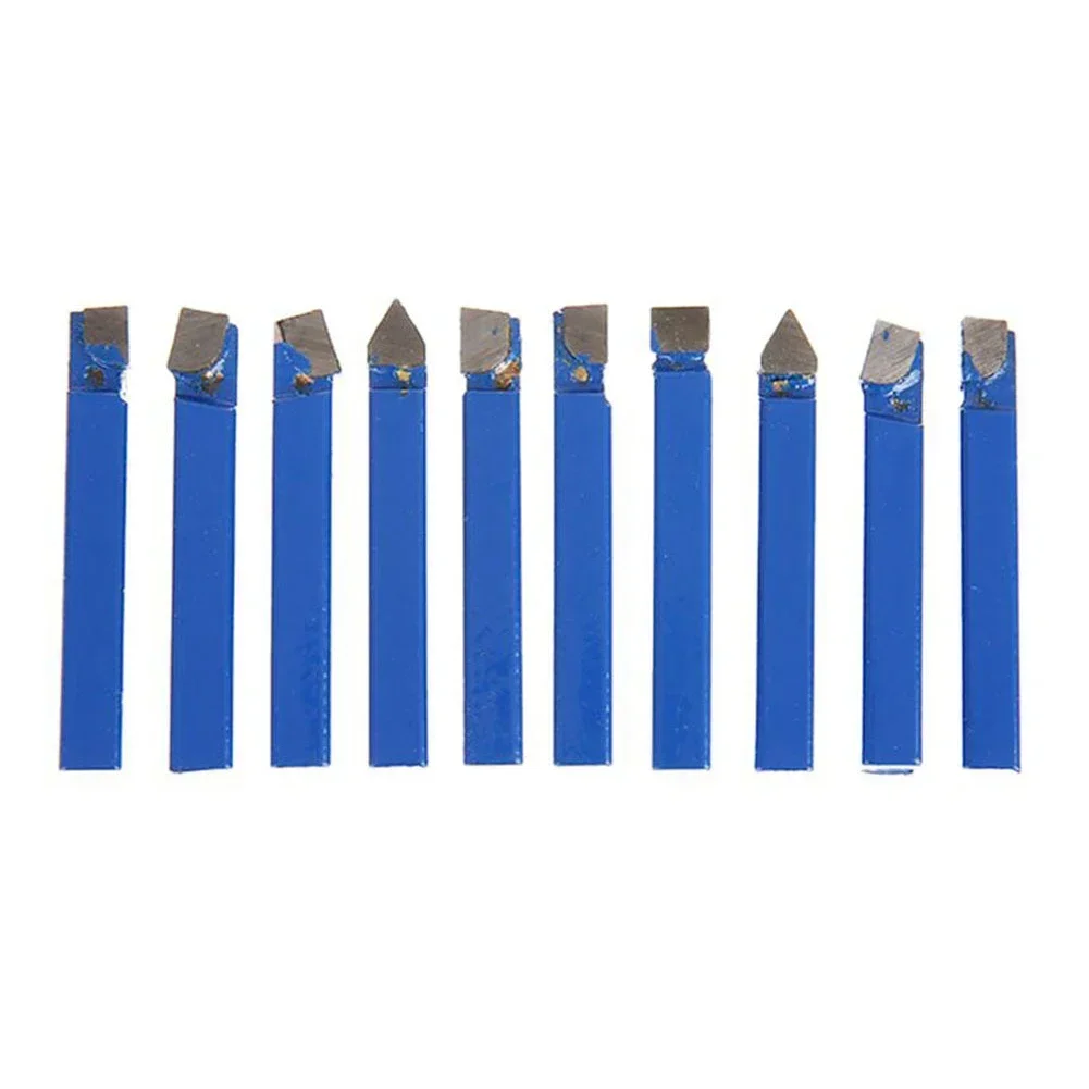 High Quality Hot Sale Useful Brand New Carbide Lathe Tool Bit Turning Wear Resistance Welding 1/4’’ Tilting 10Pcs CNC