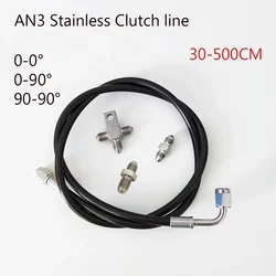 Brake Hose Ends Car Fitting AN3-m10*1/m12*1/Three way-M10*1fitting Universal Stainless Braided Nylon Cooler Hose Fuel hose