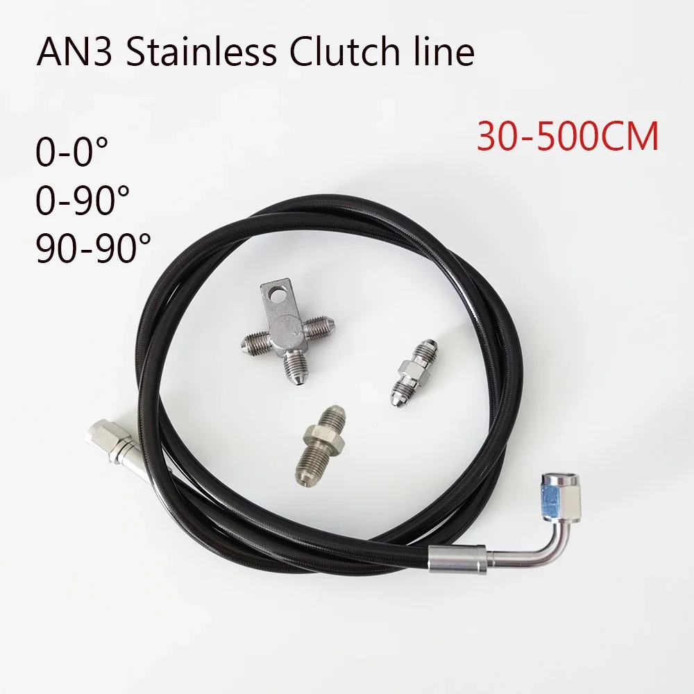 Brake Hose Ends Car Fitting AN3-m10*1/m12*1/Three way-M10*1fitting Universal Stainless Braided Nylon Cooler Hose Fuel hose