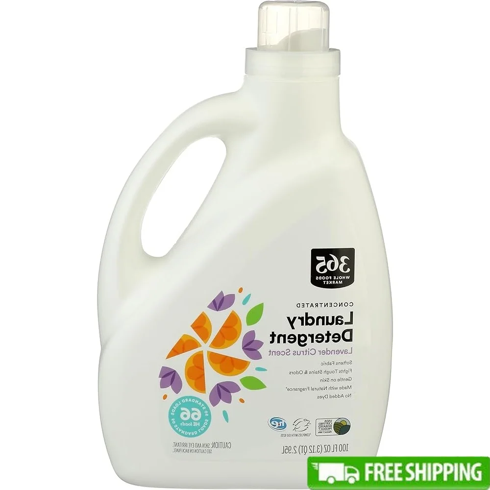 

Концентрированное стиральное средство с лавандой и цитрусами, жидкое, без фосфаната, 66 HE, нагрузка на 100 унций, экологически чистое, без запаха, не токсичное