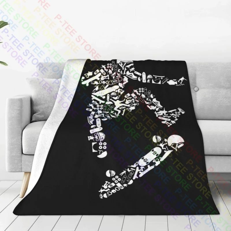 B077Bcrew Skater Skate Skateboard Board Blanket Warmth Comfort Plus Velvet Faux Fur Mink Sleeping Sheets