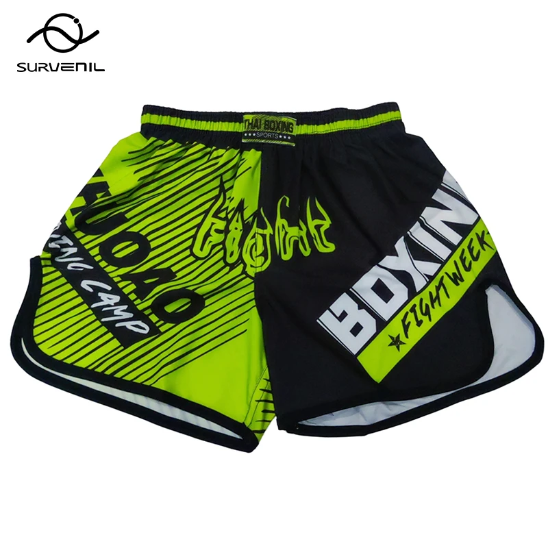 Spodenki do boksu tajskiego drukowanie MMA Muay Thai męskie spodenki tanie Sanda spodnie do kickboxingu dzieci kobiety sztuki walki Grappling Fight Wear