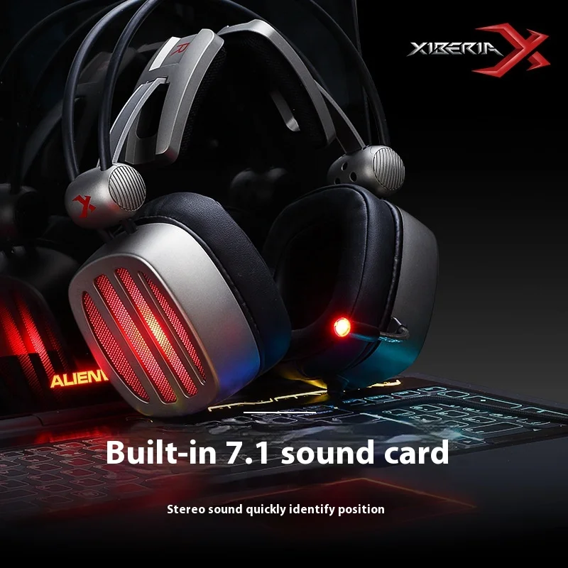 Earphones Siberian S21 esports game headphone 7.1 channel sound recognition mobile game online course headphone with microphone