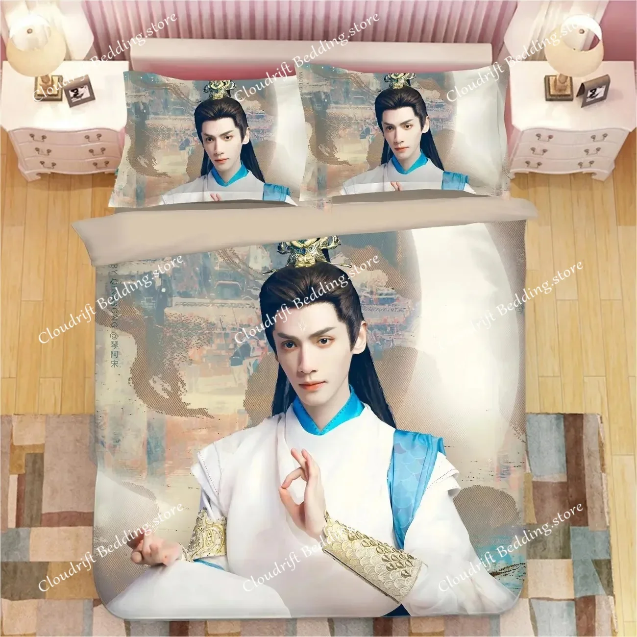 Luo Yunxi Leo HD Poster Double Bedding Set TV The Immortality Chu Wanning Drama Stills Single Dormitory Student Knit026