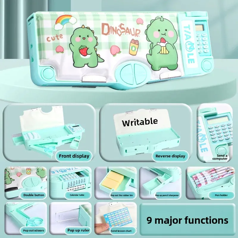 Multifunctional Originality Pencil Case for Boys & Girls High Value Computer Stationery Box Simple Storage Large Capacity image 4