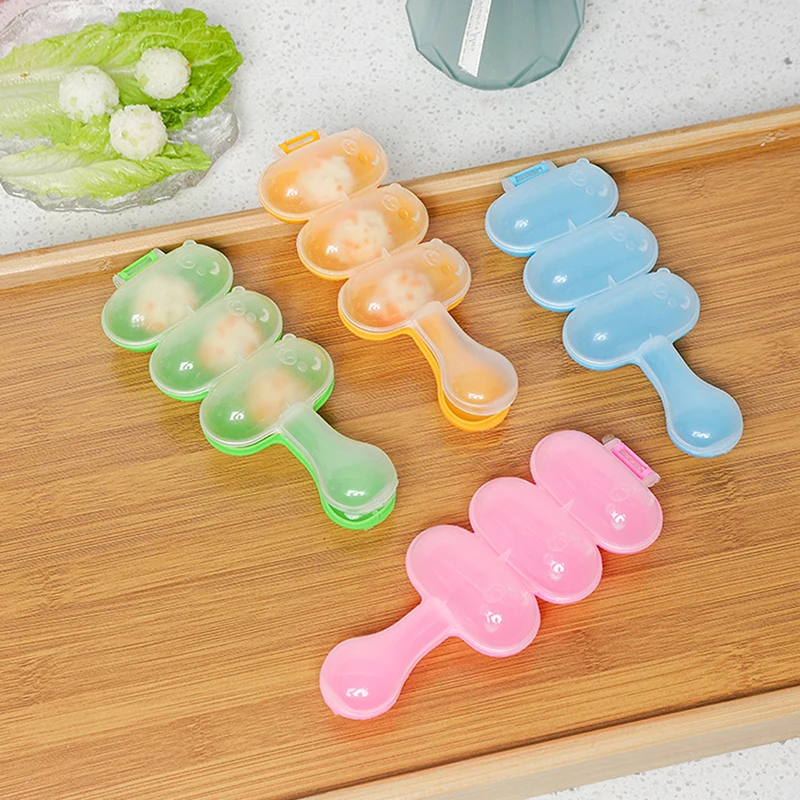 Rice Ball Shaker Diy Rice Baller Shakers Lunch Maker Mould Onigiri Mold Sushi Meatball 3 Even Ball Shaped Kitchen Tools Rice