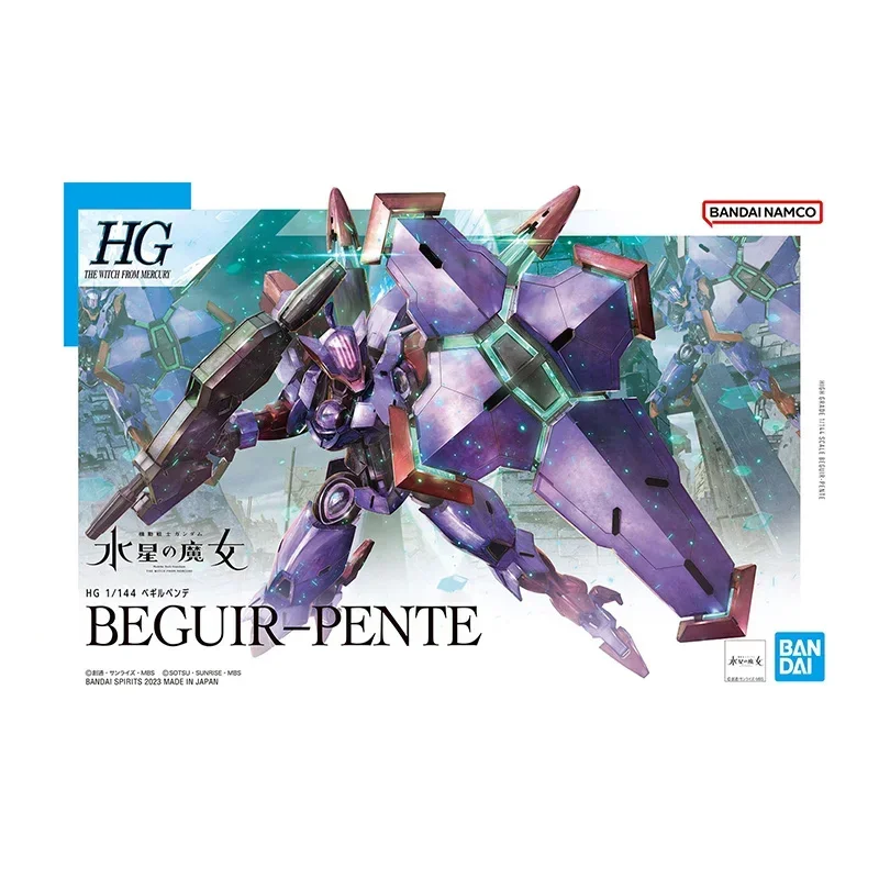 In Stock Original BANDAI Gundam HG 1/144 Beguir-Pente The Witch From Mercury Anime Action Figure Assembly Collection Toys Gifts