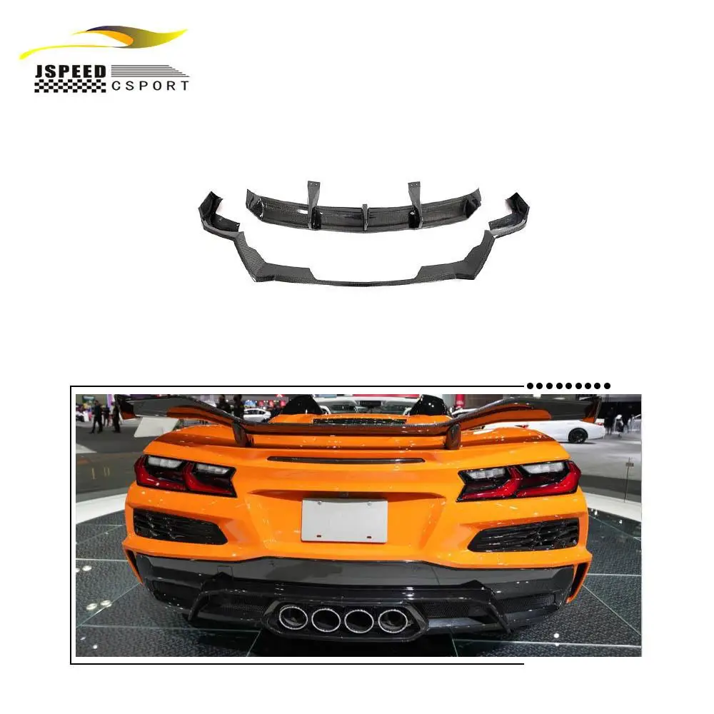 

Suitable for JCSPORTLINE carbon fiber rear bumper diffuser, Suitable for Chevrolet Corvette C8 Z06 Coupe 2-door 2023