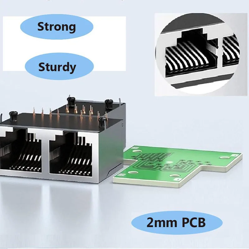 محول الفاصل، موصل شبكة USB 1 إلى 2، كابل توصيل تمديد مقبس إيثرنت مزدوج LAN مناسب لـ Cat5 Cat5e Cat6 Cat7