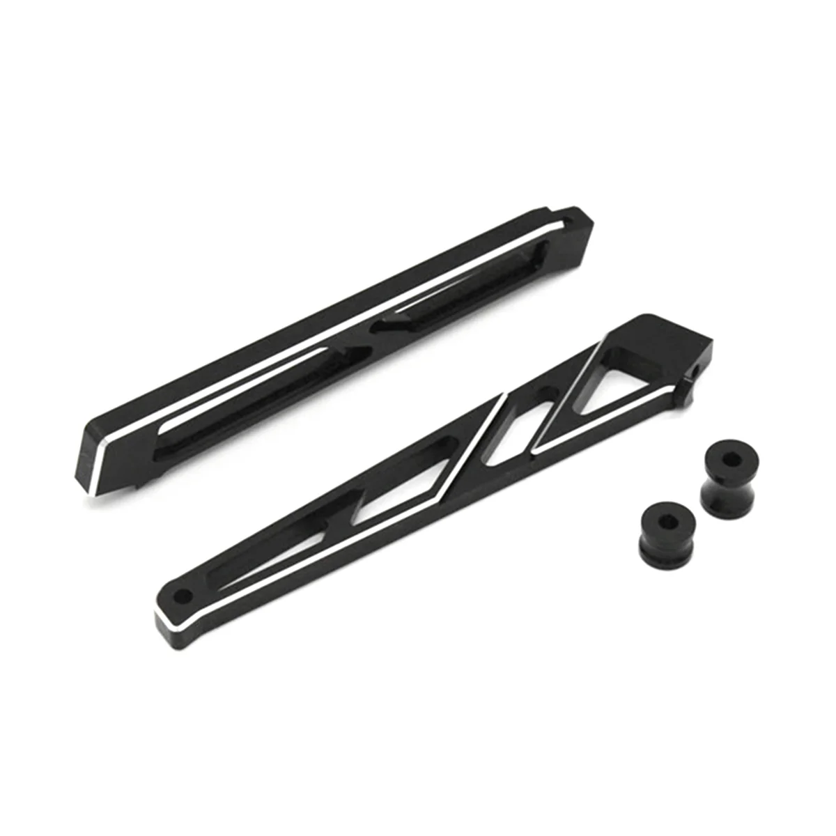 Metal Front and Rear Ch is Brace Support with Collar for Arrma Mojave 1/7 6S 4WD BLX RC Truck Car Upgrade Parts, Black