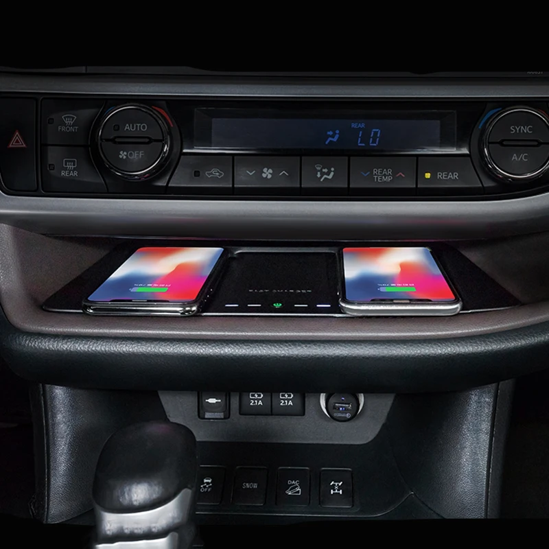 

Автомобильное беспроводное зарядное устройство для телефона 15 Вт для Toyota Highlander 2014 2015 2016 2017 2018 2019 2020 2021 автомобильное быстрое зарядное устройство, зарядная панель