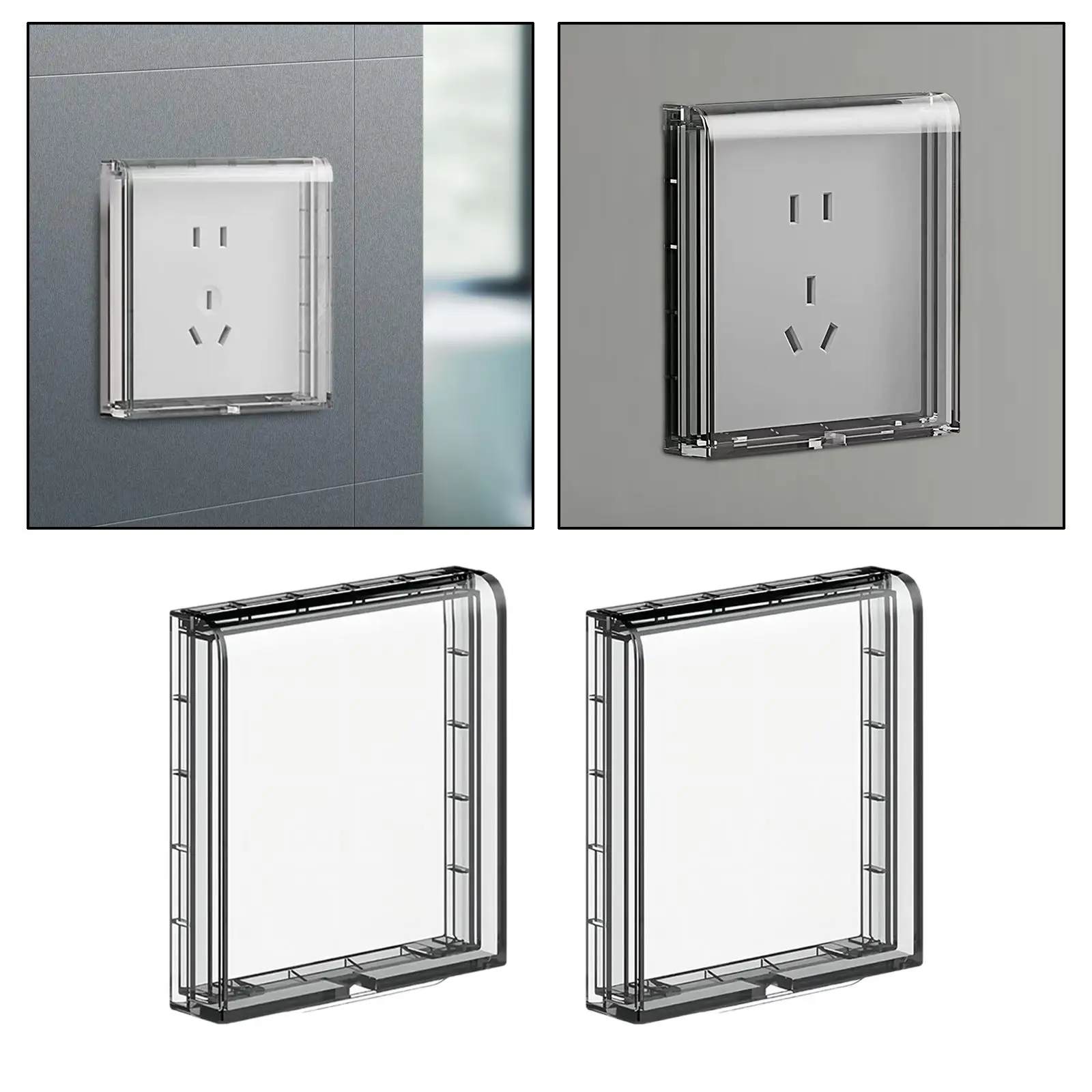 86 Type Switch Cover Protector Socket Waterproof Box Outlet Cover for Balcony Bathroom Courtyards Home Improvement Swimming Pool