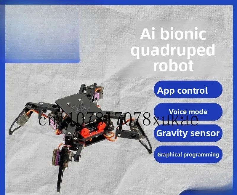 Bionic Quadruped Spider Scientific Robot Kit Toy for Arduino, Multi-function DIY Assembly Building Blocks Smart Toys