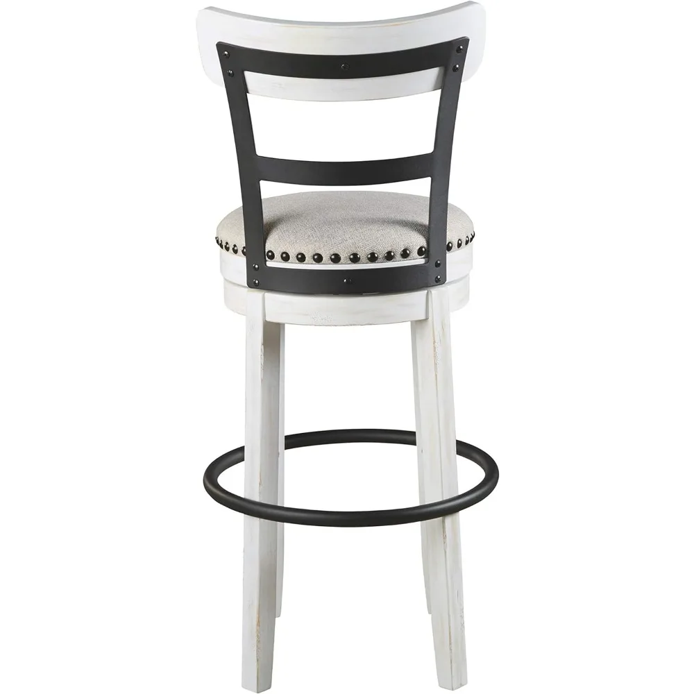 30" Modern Swivel Pub Height Barstool Chair Whitewash Chairs Bar Stool Furniture Stools