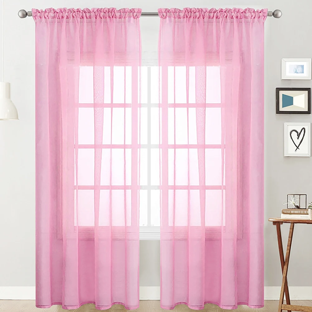 Brand New Curtains Decoration Home Living Room Modern Screening Sheer Shutter Valance Yarn 140*260cm Beautiful