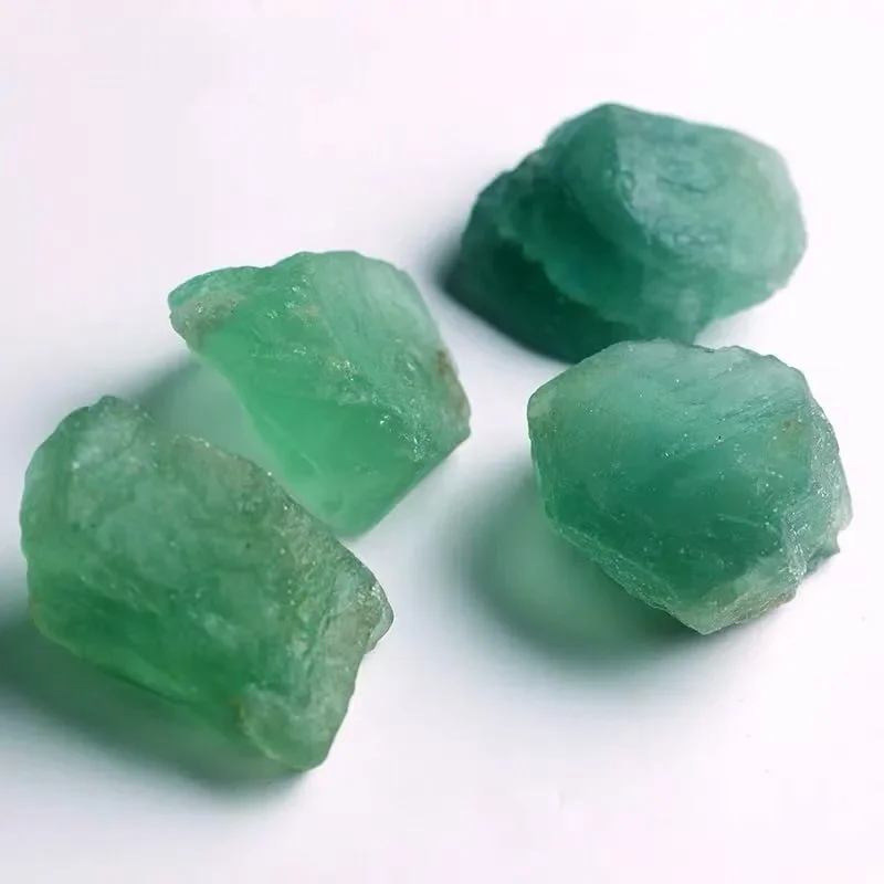 Natural Crystal Fluorite Raw Stone Block, Irregular Ore Home Decor Aquarium Decorative Stones