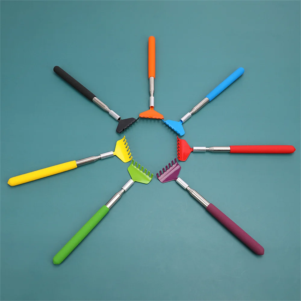 Prurito diretto dalla fabbrica di alta qualità regolabile Back Itch Reliever Scratcher durevole acciaio inossidabile impugnatura ergonomica in acciaio