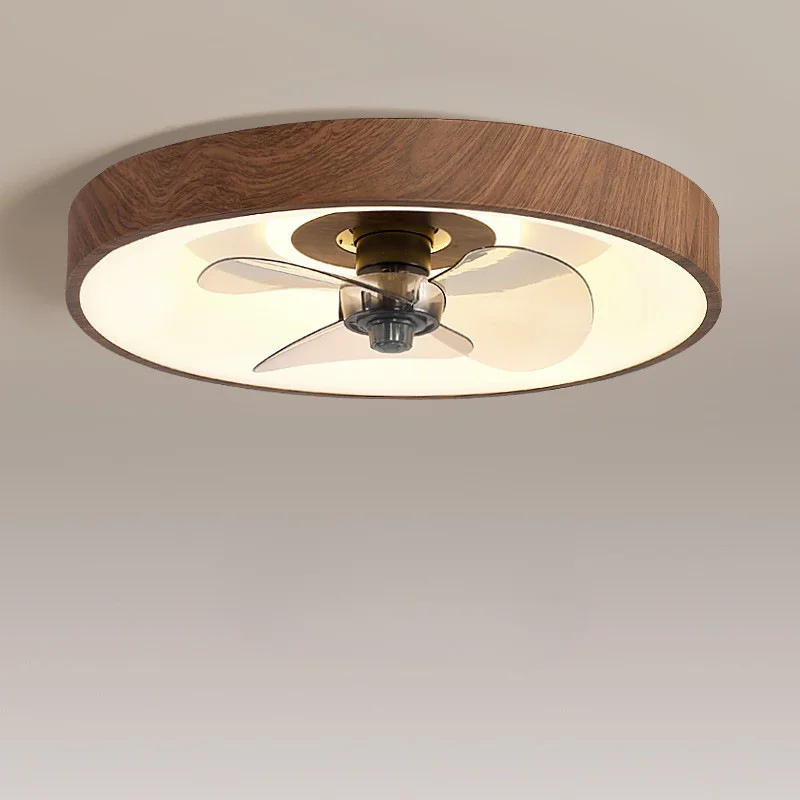 

LED Fan Ceiling Light Modern Minimalist Wood Grain Color Bedroom Living Room Dining Room Silent Master Energy-saving