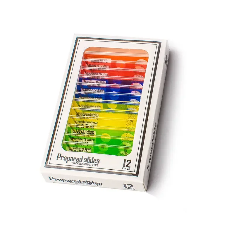 

Kids Biological Microscope Specimen Slides Science Animal Plant Insect Cell Accessories AA